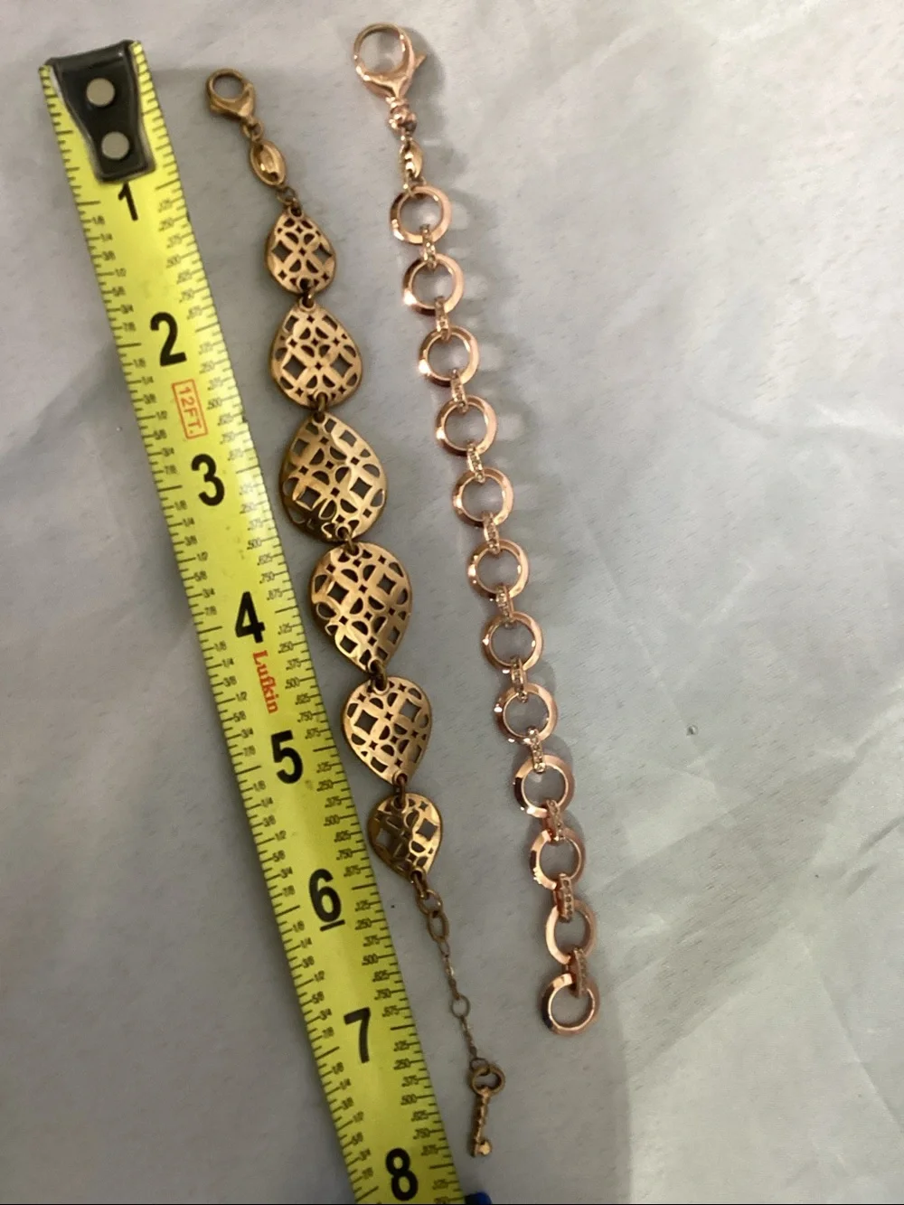Fossil Rose Gold Linked Chain Bracelet bundle